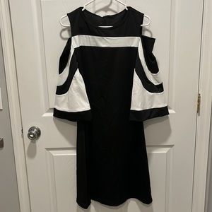 Cute cold shoulder dress!